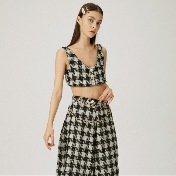 Houndstooth tweed top - Picture 3 of 10